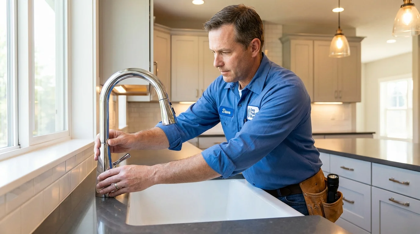 Kitchen faucet installation by Johns Plumbing LLC in Las Marias